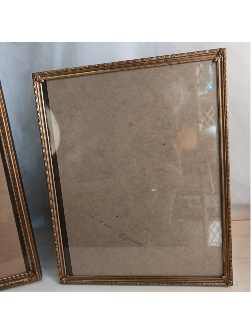 2 VTG Gold Tone 8x10 Picture Frames Photo Easel Regency Revival Landscape/portra